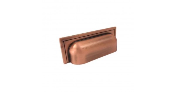 Puxador para Móveis 80mm Concha Plymouth - Vecchio Cobre - Zen Design
